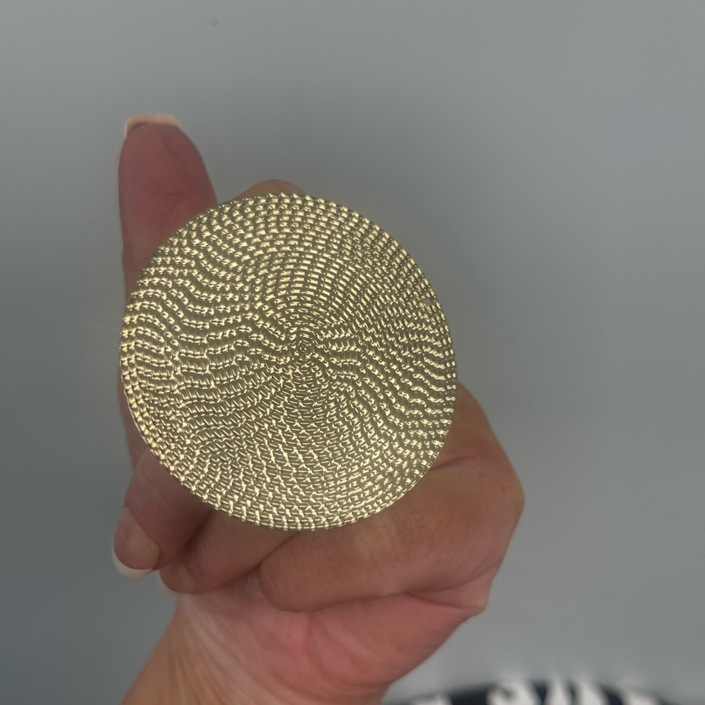 Gold Textured Statement Ring - image 8